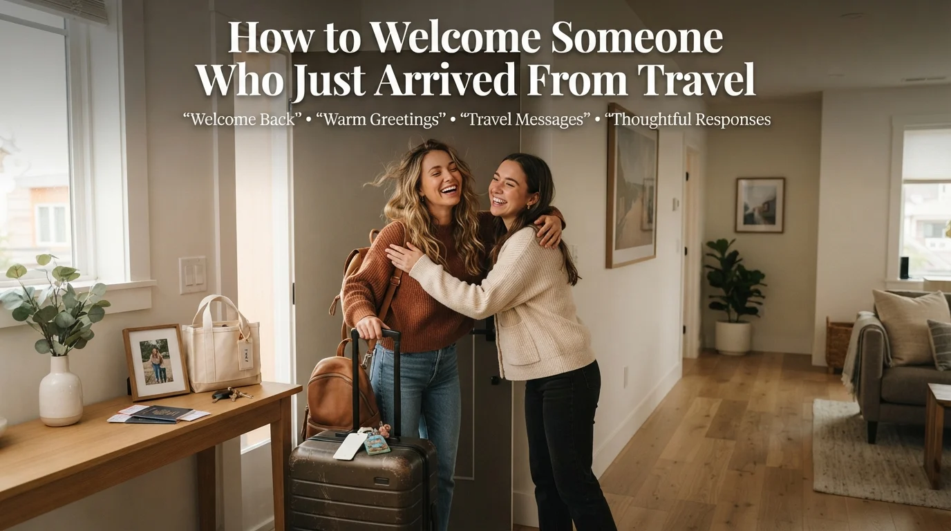 How to Welcome Someone Who Just Arrived From Travel