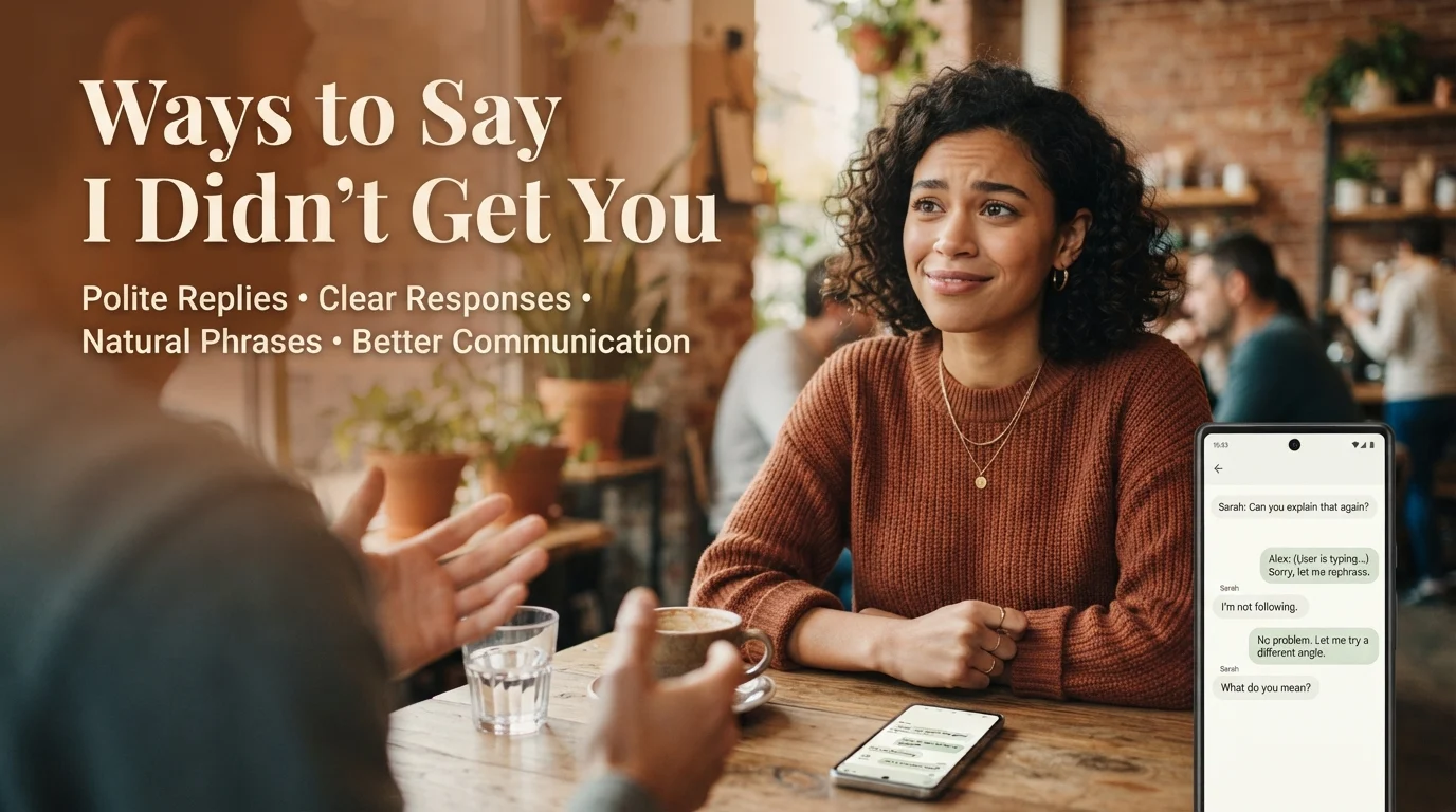 Ways to Say “I Didn’t Get You”